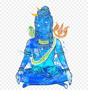Maha Shivaratri Kali Parvati Illustration - Blue Vector Creative Woman 