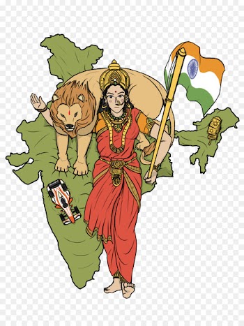 Maharashtra Map Clip art - Bharat Mata 