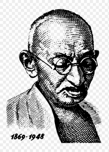 Mahatma Gandhi png portrait, famous | Free PNG - rawpixel