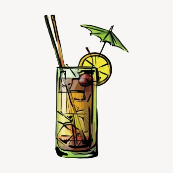 Mai tai cocktail collage element, | Free PSD - rawpixel
