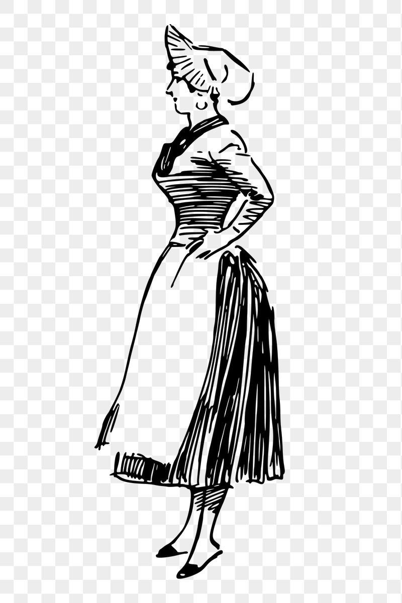 Maid, servant png sticker, vintage | Free PNG - rawpixel