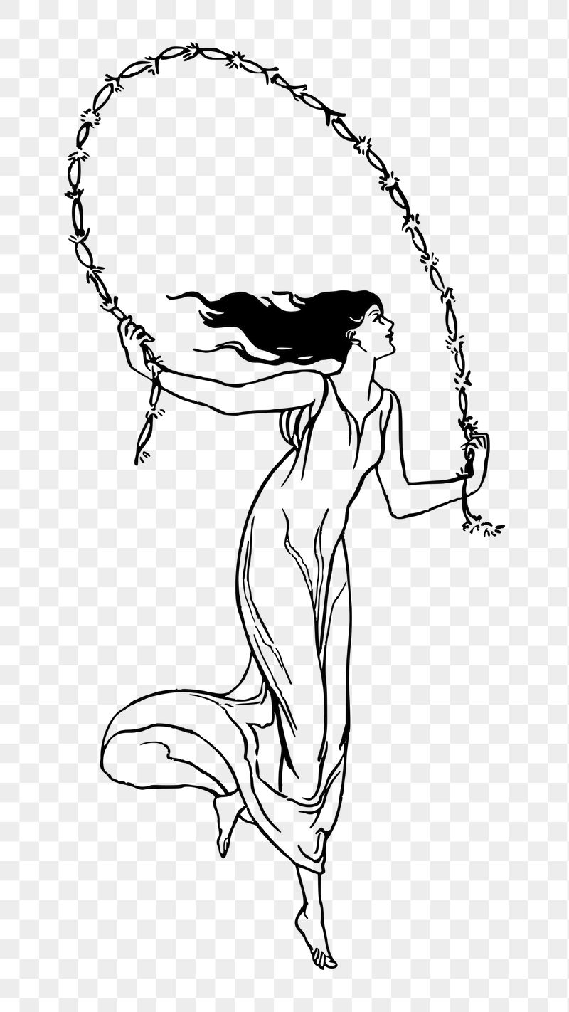 Maiden skipping rope png sticker | Free PNG - rawpixel