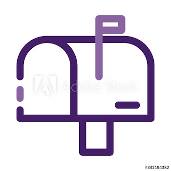 mail box line style icon