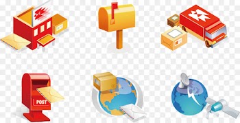 Mail Post Office Post box Icon - 3d vector material Mail post office 