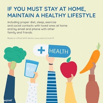 Maintain a healthy lifestyle at home during coronavirus pandemic socia.. | Free  vector - 2316522