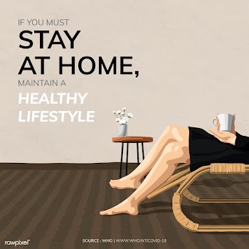 Maintain a healthy lifestyle at home during coronavirus pandemic socia.. | Free  vector - 2317484