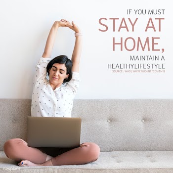 Maintain a healthy lifestyle at home during coronavirus pandemic socia.. | Free  vector - 2317487