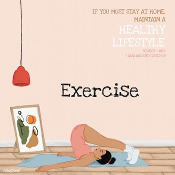 Maintain a healthy lifestyle at home during coronavirus pandemic socia.. | Free  vector - 2317499