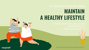Maintain a healthy lifestyle at home during coronavirus pandemic socia.. | Free  vector - 2318036