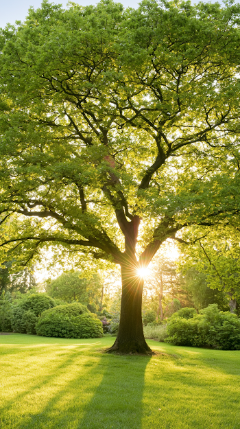 Majestic Deciduous Tree in Lush Green Park