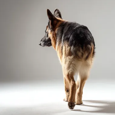 Majestic German Shepherd Dog in Studio Setting Majestic German Shepherd Dog in Studio Setting