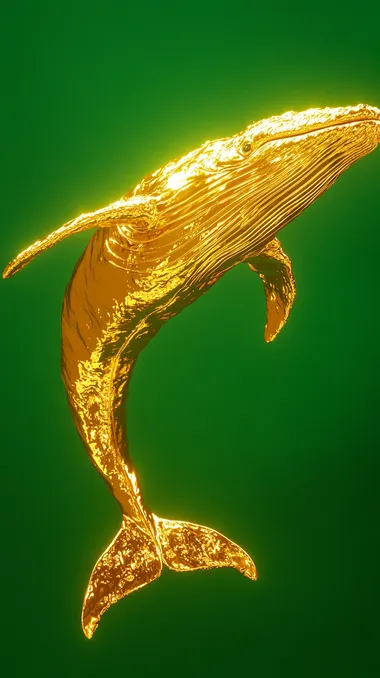 Majestic Golden Whale: A Surreal Vision of Luxury and Grace Majestic Golden Whale: A Surreal Vision of Luxury and Grace