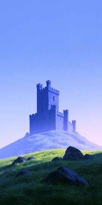 Majestic Medieval Castle on a Lush Hilltop