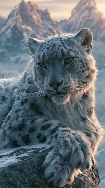 Majestic Snow Leopard in the Himalayas