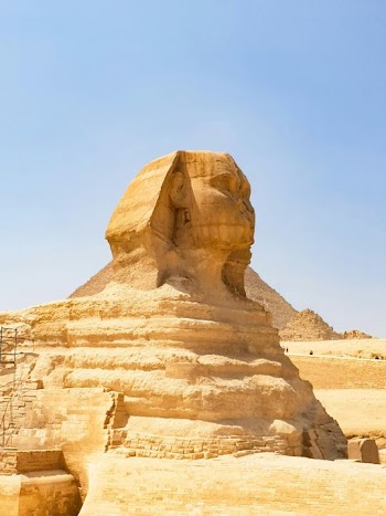 Majestic Sphinx of Giza Under Clear Skies