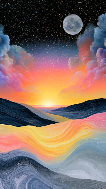 Majestic Sunrise Over Serene Landscape