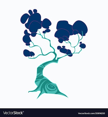 Majestic tree with magic color vector image