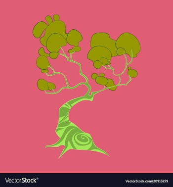 Majestic tree with magic color vector image