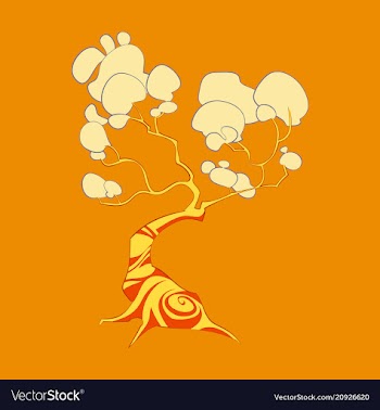 Majestic tree with magic color vector image