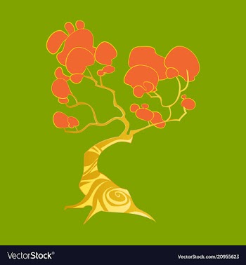 Majestic tree with magic color vector image