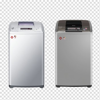 Major appliance Home appliance Washing machine Haier, White washing machine household appliances transparent background PNG clipart