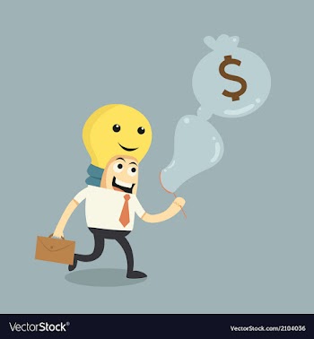  					Make ideas to money vector image														