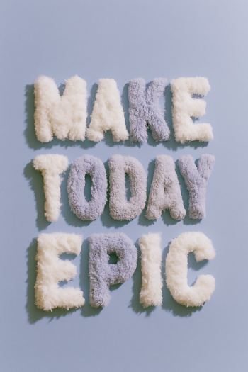 Make Today Epic - Motivational Text Art