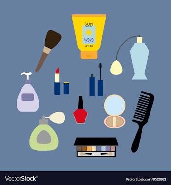 Make up icons set vector image
