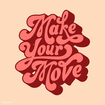 Make your move typography style illustration | Free stock vector - 472689