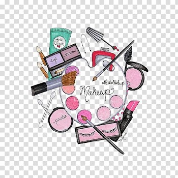 Makeup product illustration , Cosmetics Make-up artist Fashion illustration Lipstick Illustration, Hand-painted makeup transparent background PNG clipart