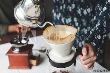 Making drip coffee