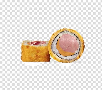 Makizushi Food Sushi Spring roll Stuffing, jamon transparent background PNG clipart