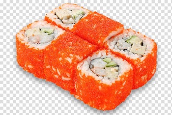 Makizushi Sushi pizza California roll Japanese Cuisine, sushi transparent background PNG clipart