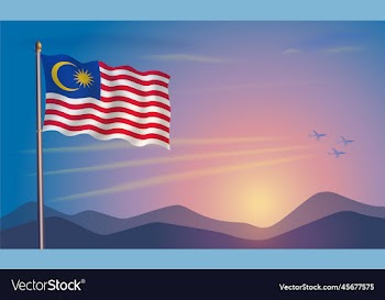 malaysia flag in the morning sun