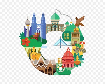 Malaysia Graphic design Illustration - Flat World Travel 