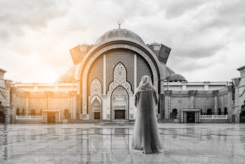 Malaysia Mosque with Muslim pray in Malaysia, Asian