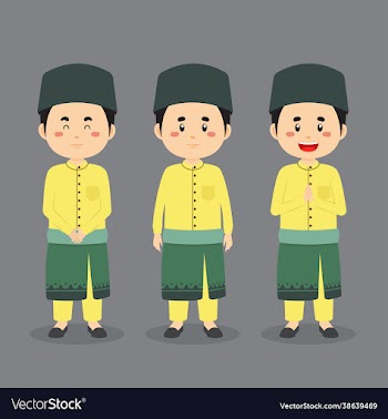 malaysian character with various expression