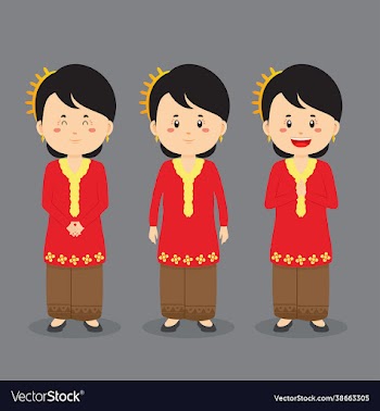 malaysian character with various expression