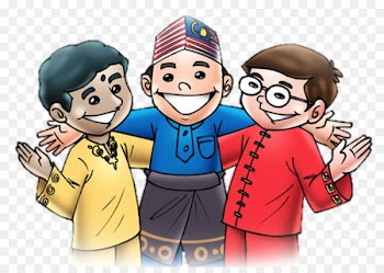 Malaysian Chinese Malaysian Indians Hari Merdeka - Malay cartoon 