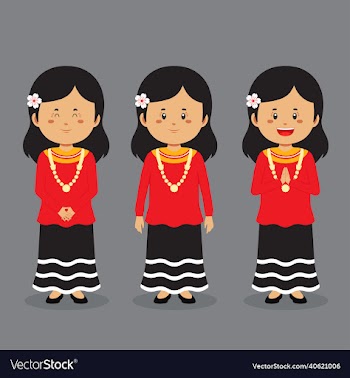 maldives character with various expression