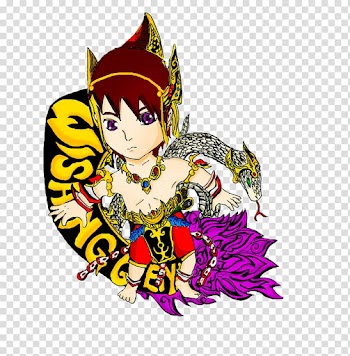 Male anime character with dragon illustration, Bhima Wayang Ghatotkacha Arjuna Animation, allu arjun transparent background PNG clipart