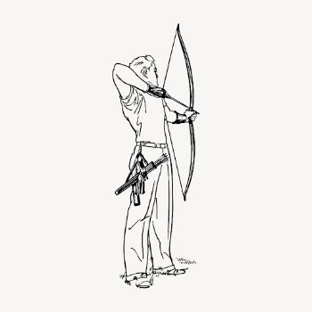 Male archer aiming clipart, vintage | Free Vector - rawpixel