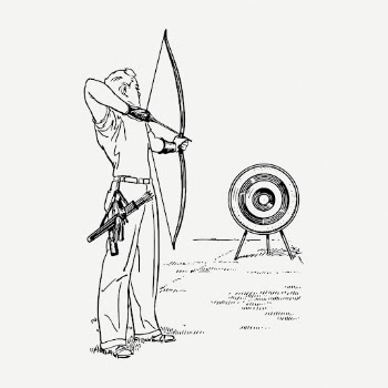 Male archer aiming drawing, sport | Free PSD - rawpixel