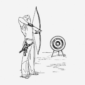 Male archer aiming drawing, vintage | Free Photo - rawpixel