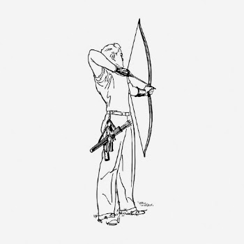 Male archer aiming drawing, vintage | Free Photo - rawpixel