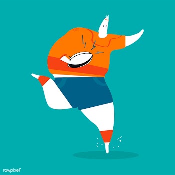 Male character playing rugby illustration | Free stock vector - 456576
