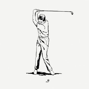 Male golfer drawing, sport vintage | Free PSD - rawpixel