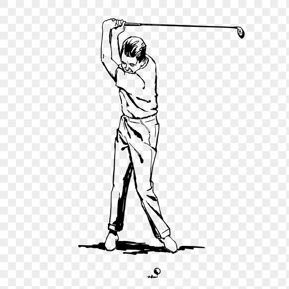 Male golfer png sticker, sport | Free PNG - rawpixel
