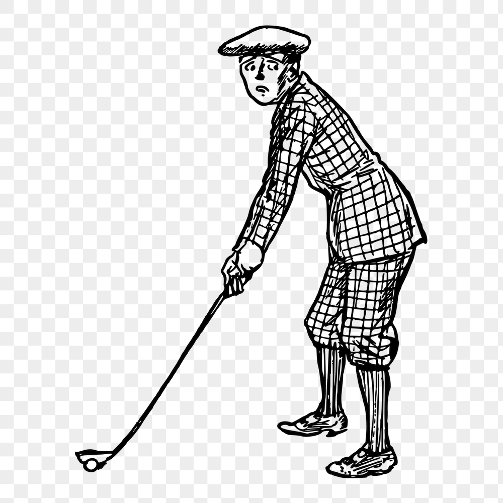 Male golfer png sticker, sport | Free PNG - rawpixel