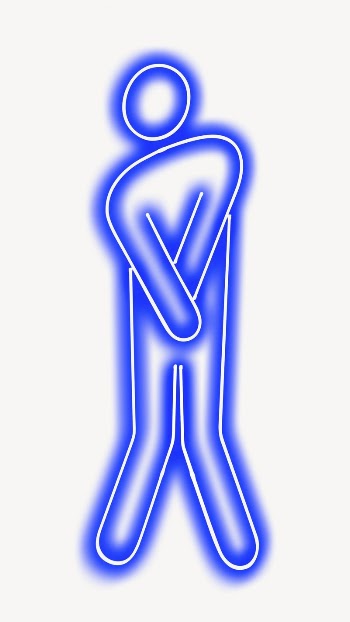Male neon toilet sign, collage | Free PSD - rawpixel